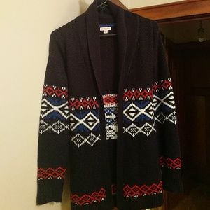 Warm navy tie sweater
